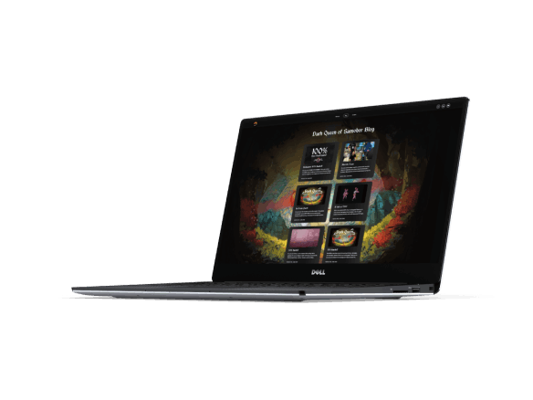 Dark Queen Game website on laptop